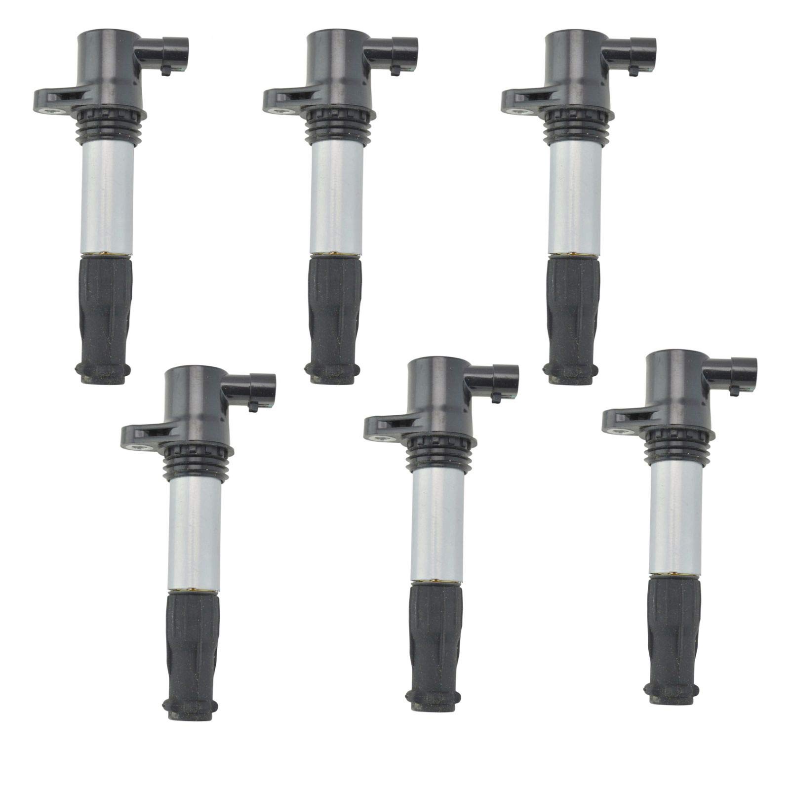 High Performance Ignition Coil Pack Set of 6 for 2002-2005 Land Rover Freelander - Direct Replacement Spark Plug Coils for Smooth Engine Performance (Perfect for Off-Roading, Daily Commuting & Engine Maintenance)