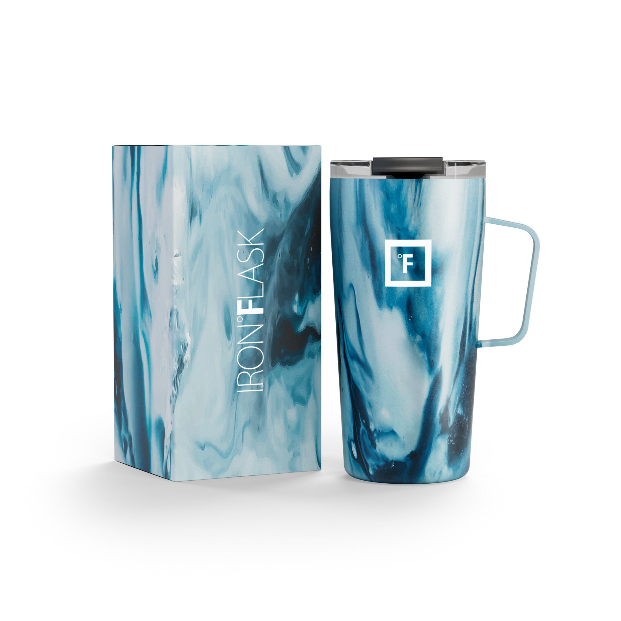 16 Oz Grip Coffee Mug - Insulated Travel Mug with Non-Slip Handle, Perfect for Hot & Cold Drinks - Ideal for Office, Commuting, Camping and Outdoor Activities