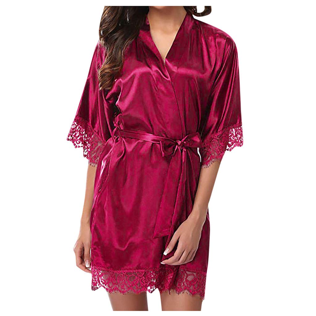 Sexy Lace Satin Nightwear Set for Women - Comfortable Sleepwear Pajama Suit with Lingerie Style for Bedtime, Romantic Nights & Special Occasions