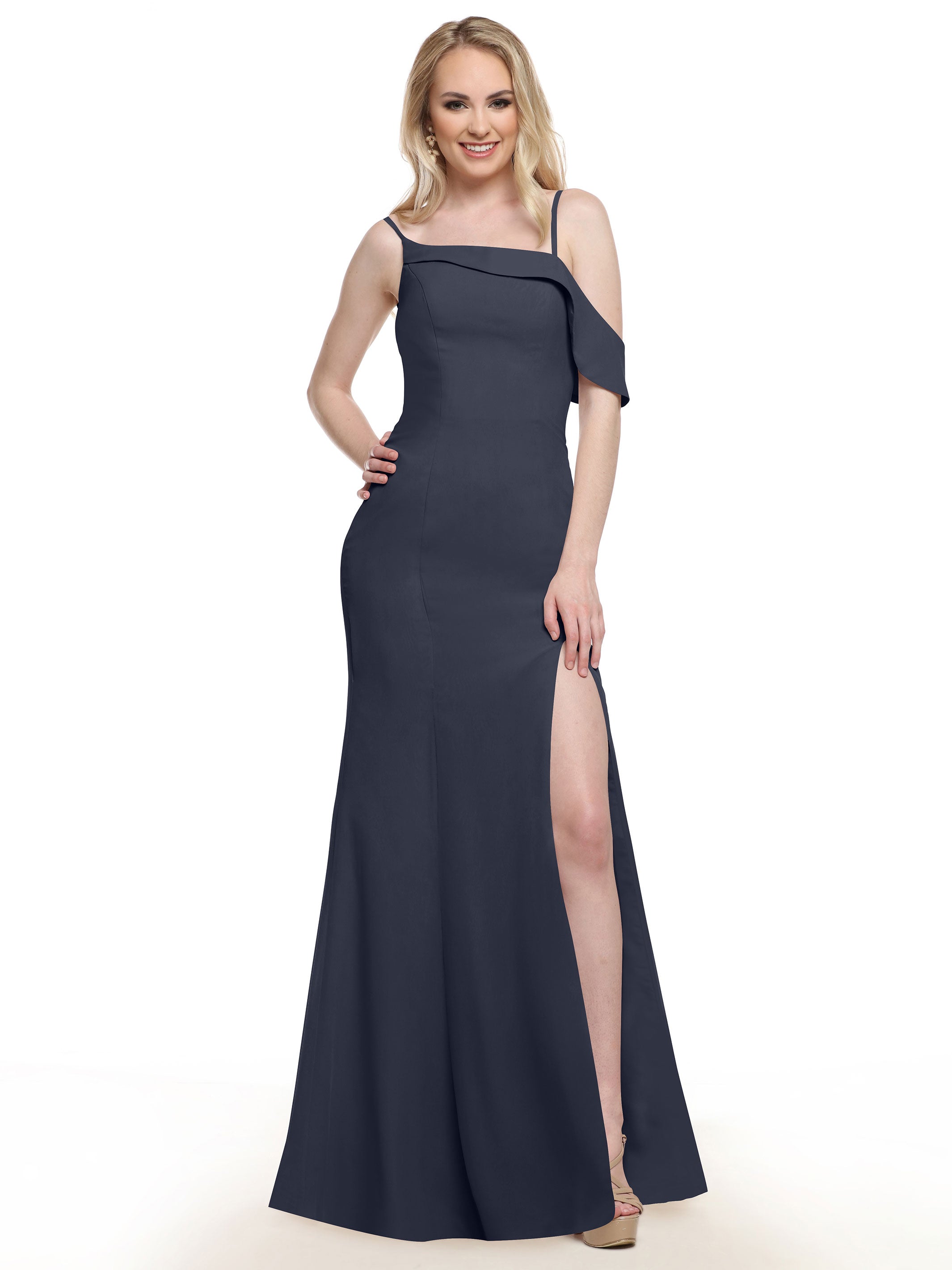 Elegant One Shoulder Fit & Flare Chiffon Bridesmaid Dress 80153 - Perfect for Weddings, Formal Events & Special Occasions