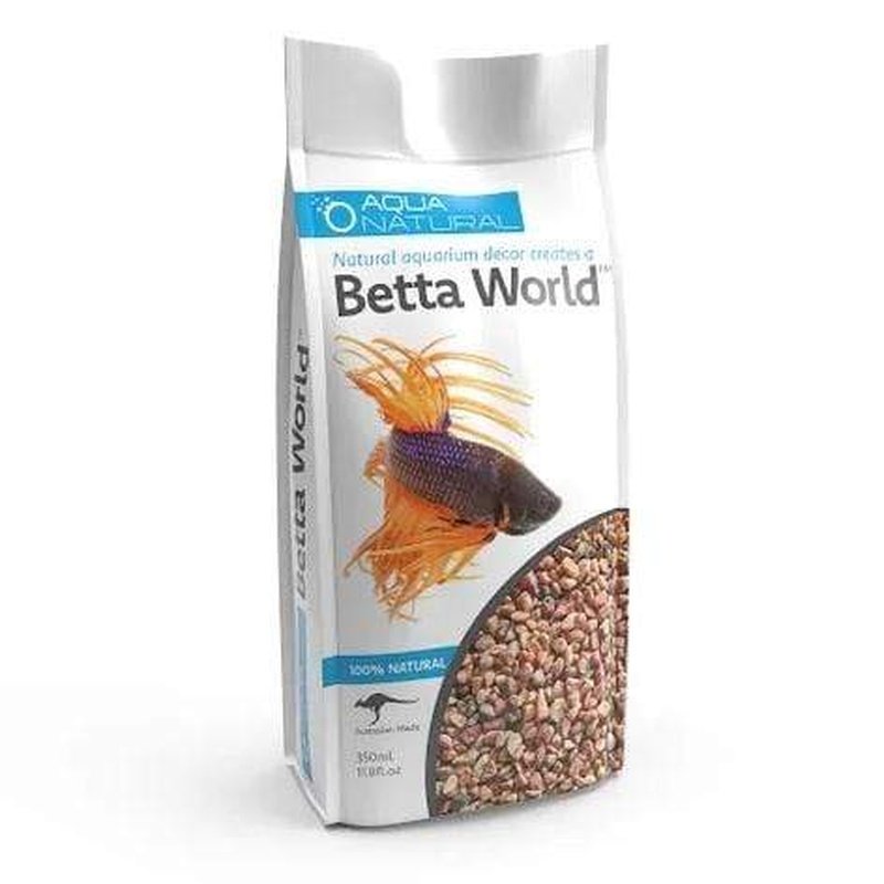 Aqua Natural Betta World Polished Flamingo 350g - Premium Fish Tank Gravel for Betta Fish, Aquarium Decoration Substrate - Perfect for Home & Office Aquariums, Fish Bowl Decor