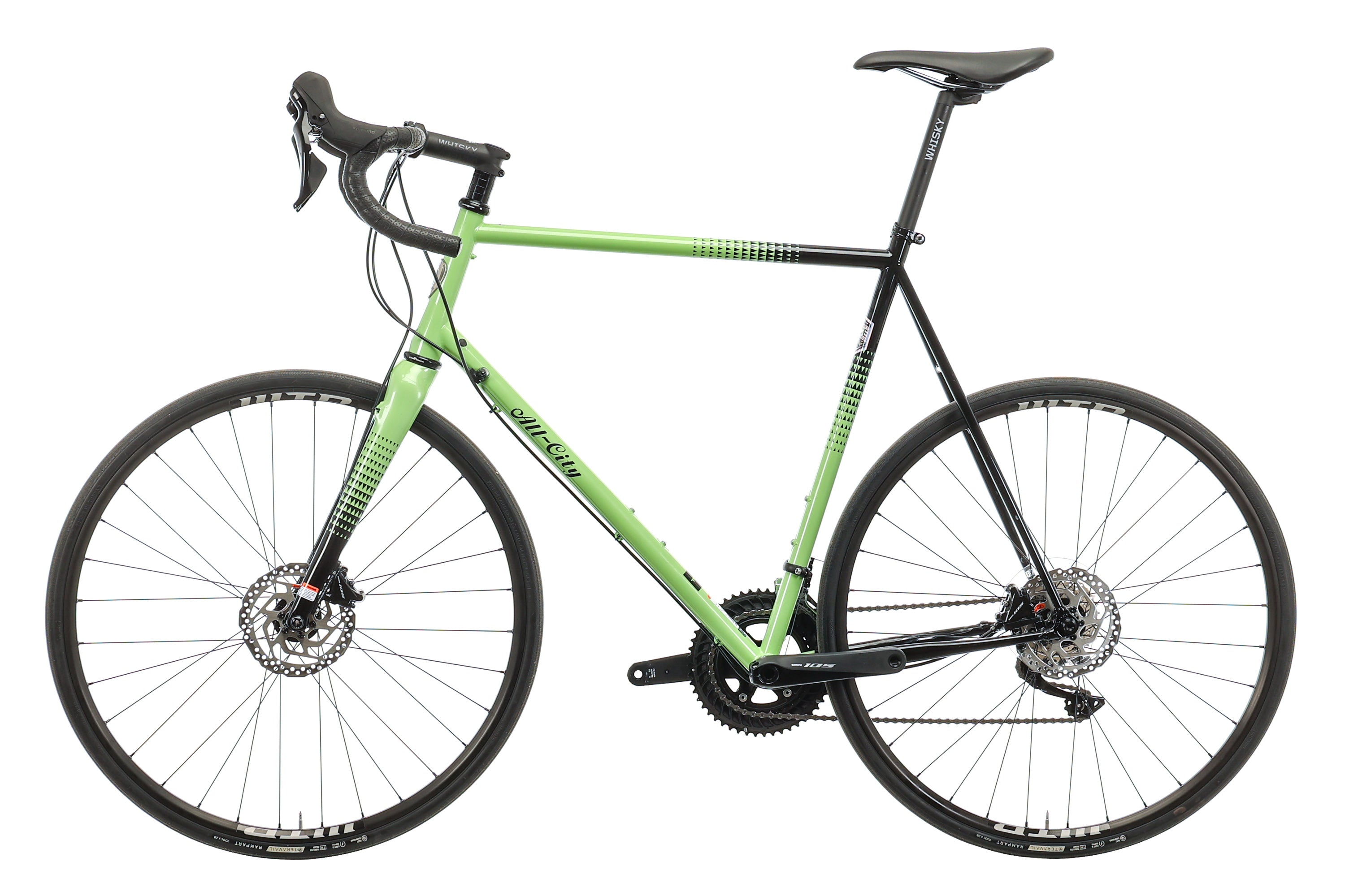 All City Zig Zag 105 Road Bike 2023 - 61cm Lightweight Aluminum Frame with Shimano 105 Groupset - Perfect for Commuting, Fitness Riding & Long-Distance Cycling