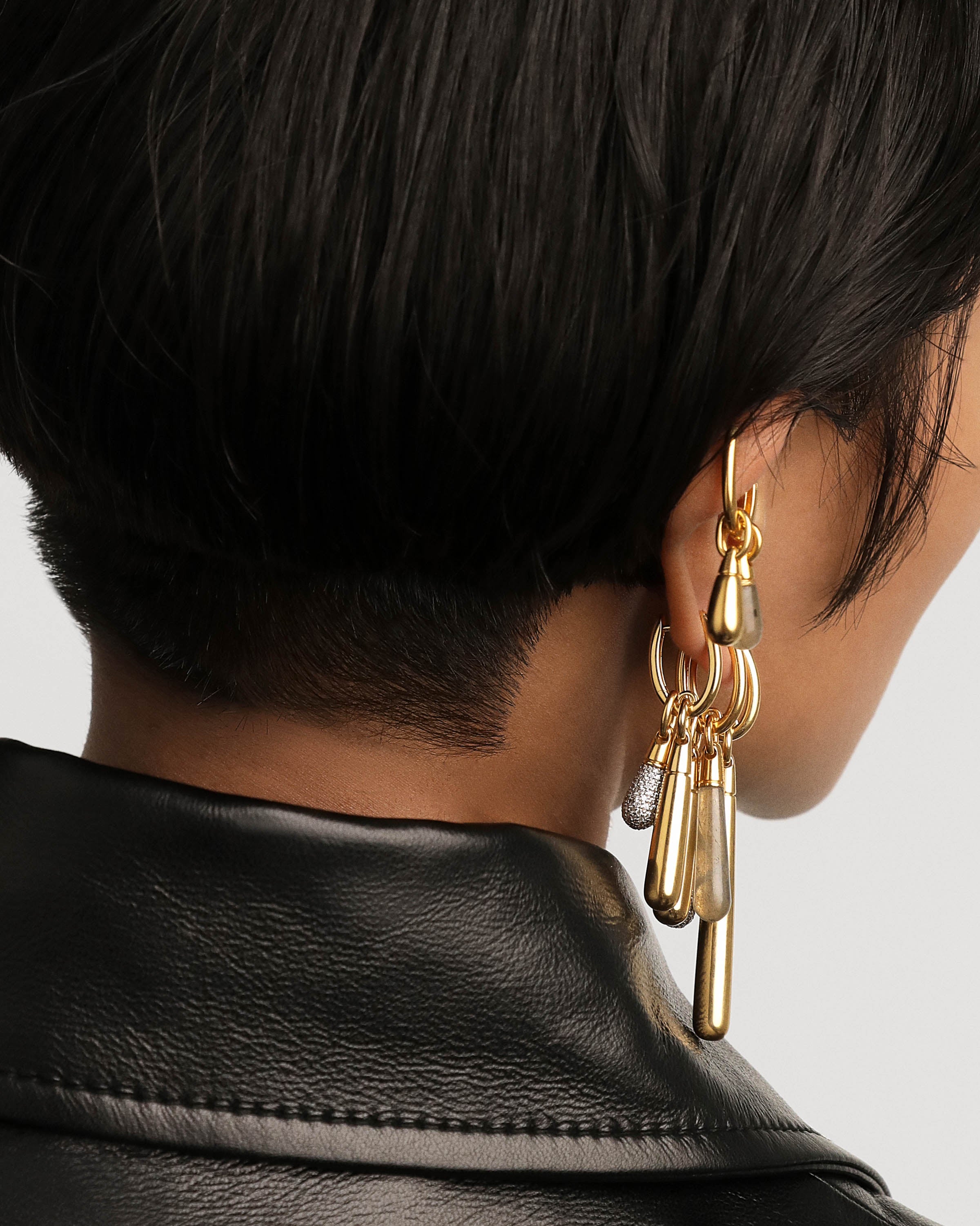 Large Jupiter Single Hoop Earrings for Women - Fashion Gold/Silver Dangle Hoops - Perfect for Parties, Dating & Everyday Wear