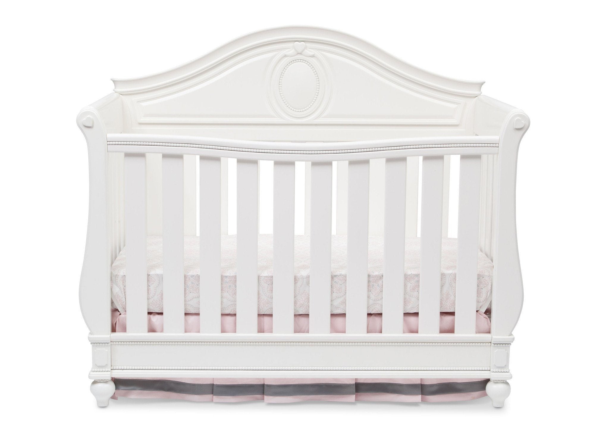 Disney Princess Magical Dreams 4-in-1 Convertible Crib for Baby Girls - Nursery Bedroom Furniture for Toddlers & Newborns | Perfect for Disney-Themed Bedrooms & Baby Showers