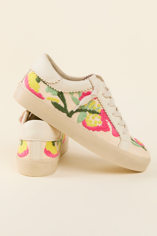 Gaby Women's Multi Floral Fashion Sneakers - Comfortable Casual Walking Shoes for Women, Perfect for Daily Wear, Gym, Travel & Outdoor Activities