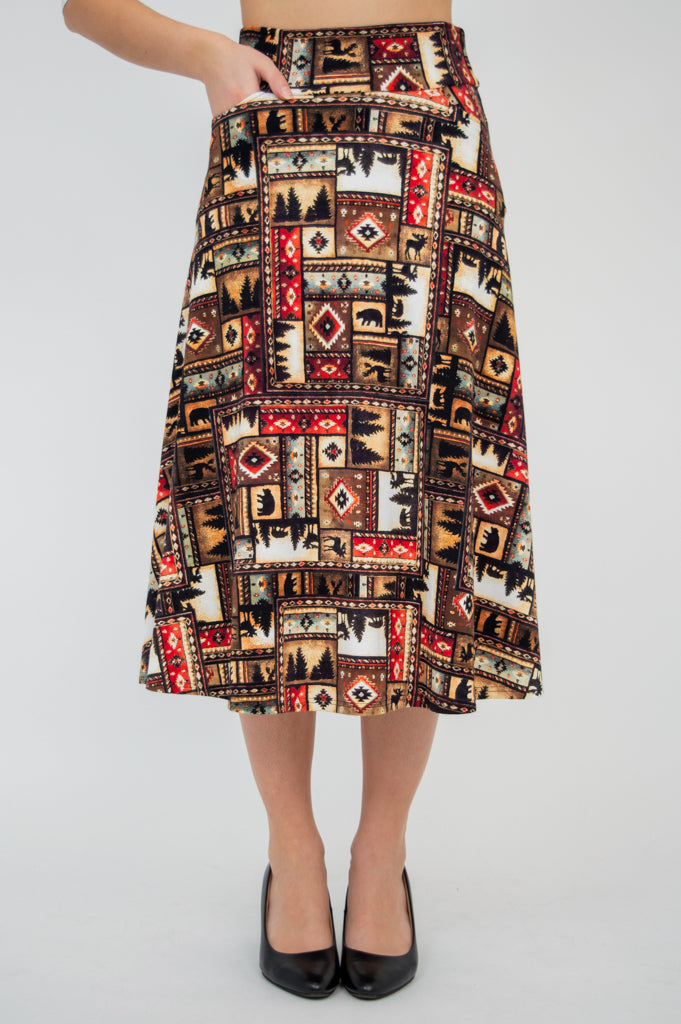 Gillian Skirt - Arizona Style Bamboo Midi Skirt for Women | Comfortable & Breathable Summer Skirt for Beach, Vacation & Casual Wear