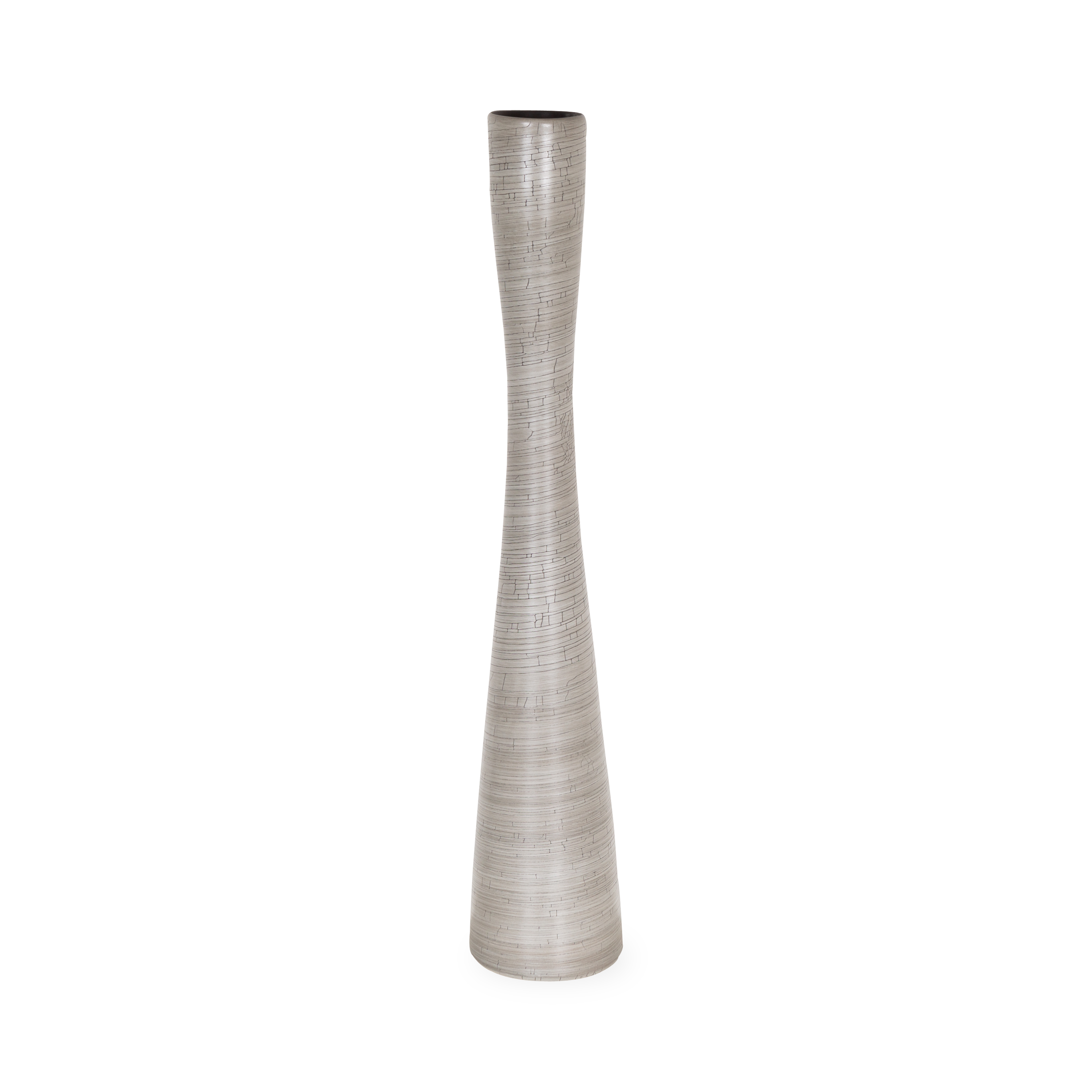 Handmade Crackle Glaze Ceramic Flute Vase - Elegant Home Decor for Living Room, Dining Table & Wedding Centerpieces