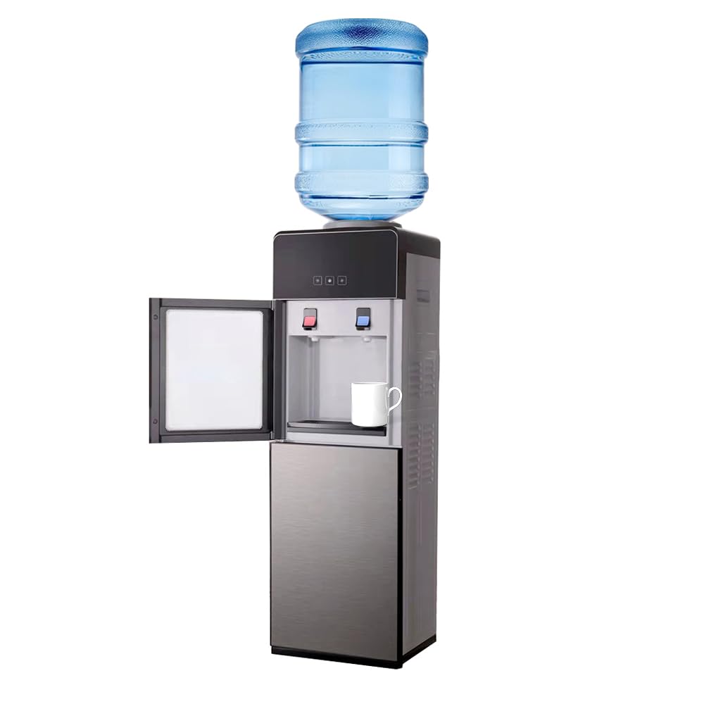 Top Loading Water Cooler Dispenser with Hot & Cold Water - 3/5 Gallon Bottle Capacity, Compressor Cooling System for Home, Kitchen, Office & Dorm | Electronic Cooling | Perfect for Hydration, Parties & Workspaces