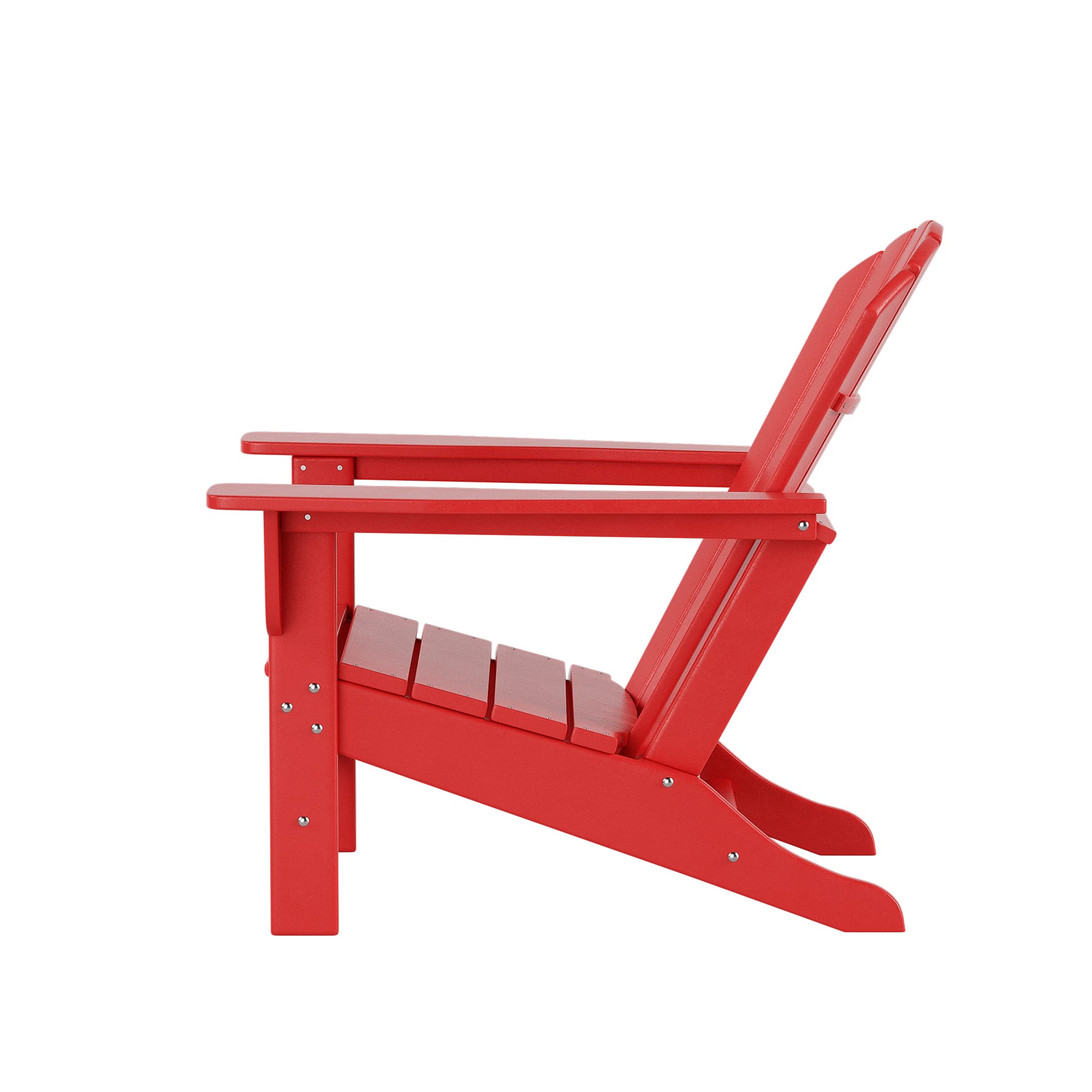 2-Piece Outdoor Adirondack Chairs Set with Side Table - Durable Poly Lumber for Patio, Garden & Beach Relaxation