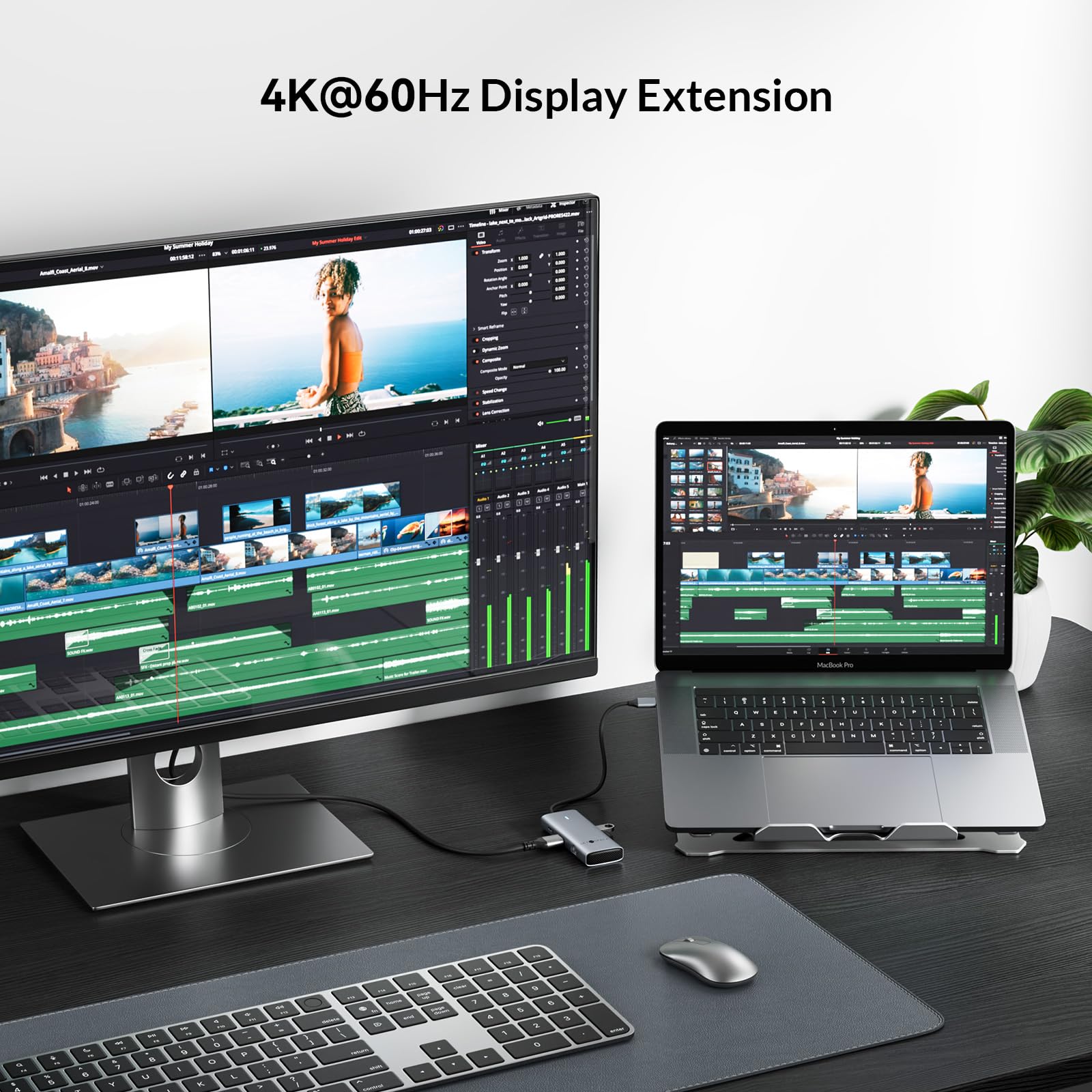 8-in-1 USB C Docking Station with 4K HDMI, Gigabit Ethernet, 100W PD Charging & 3 USB 3.0 Ports - Universal Laptop Hub for Dell/HP/Lenovo/Surface/MacBook - Perfect for Home Office, Gaming & Multi-Monitor Setup