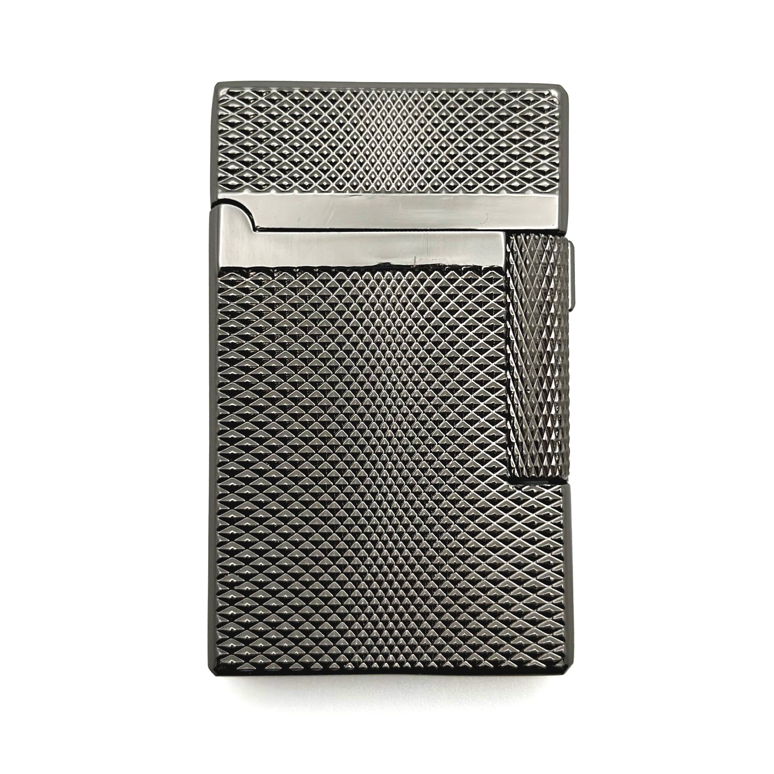 Visol Hubbard Barley Soft Flame & Torch Flame Flint Lighter - Gunmetal Finish | Windproof & Refillable | Perfect for Cigars, Candles & Outdoor Use
