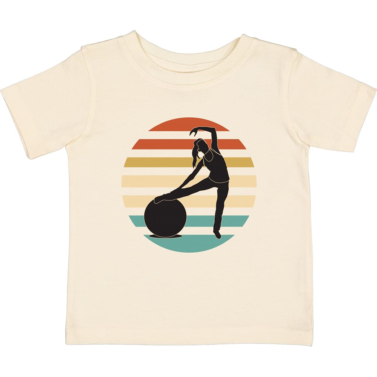 Inktastic Vintage Pilates Fitness Retro Exercise Baby T-Shirt - Cute Workout Outfit for Toddlers & Infants | Perfect for Yoga, Gym & Playdates