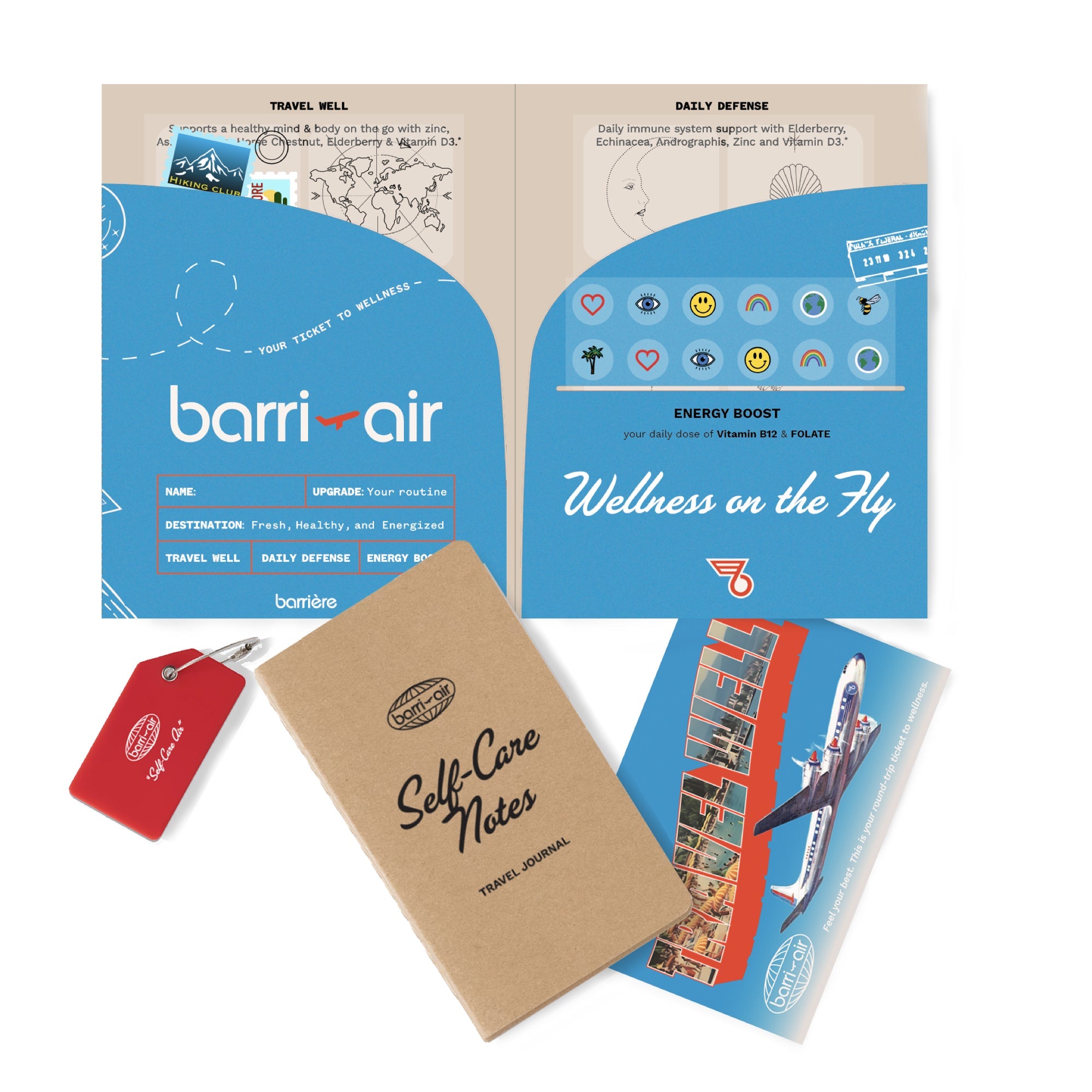 Self Care Air Travel Gift Set for Women - Relaxing In-Flight Essentials with Skincare & Comfort Items | Perfect Travel Gifts for Her, Long Flights & Business Trips
