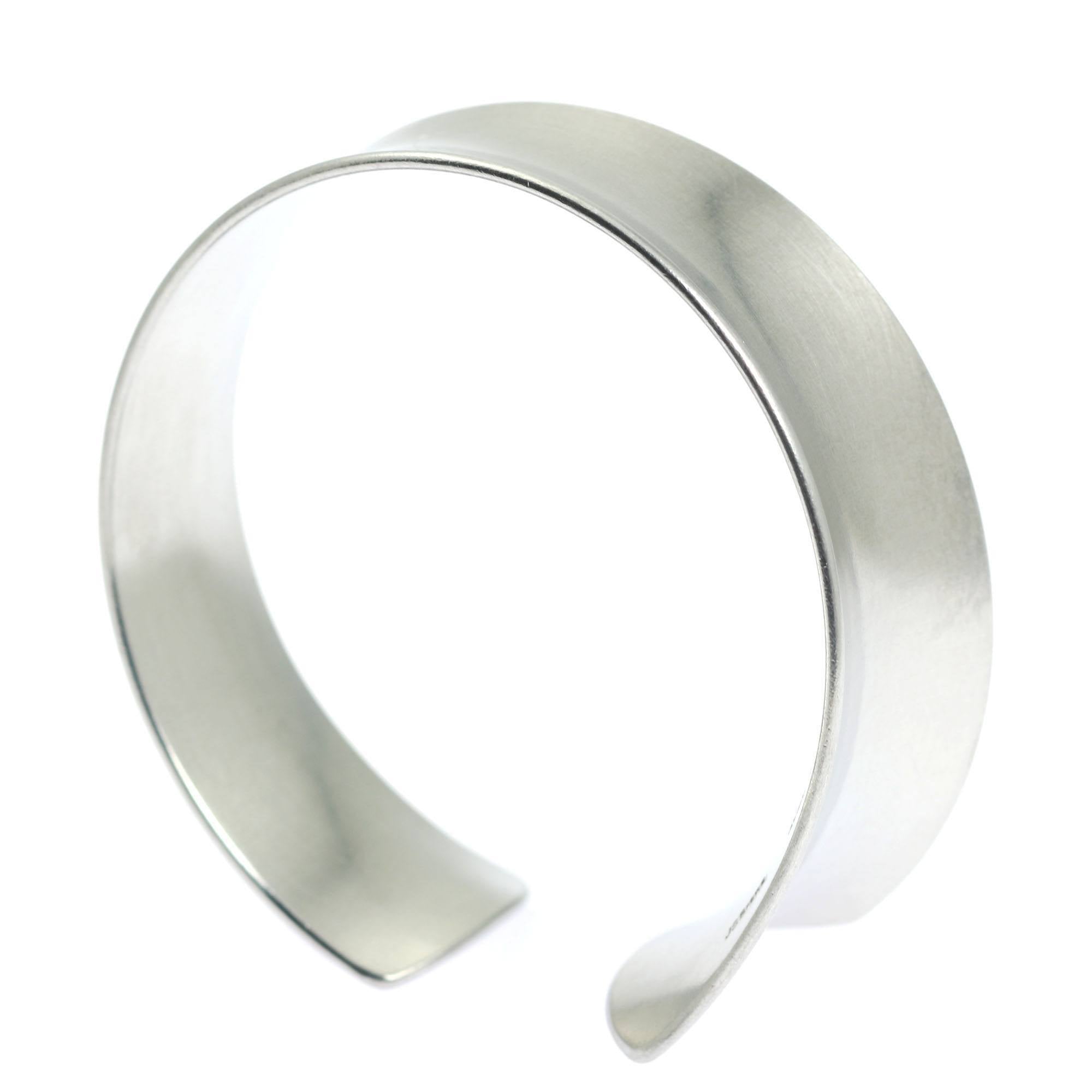Elegant Tapered Brushed Anticlastic Aluminum Bangle Bracelet for Women - Minimalist Jewelry for Everyday Wear, Office & Special Occasions