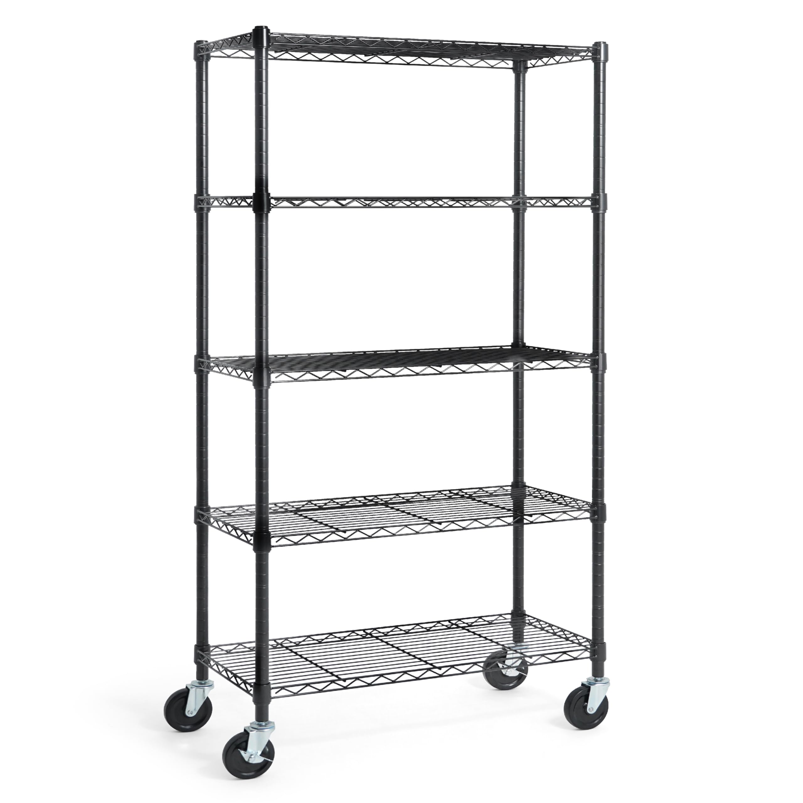 CAPHAUS NSF Commercial Grade Heavy Duty Wire Shelving with Wheels & Leveling Feet - 30