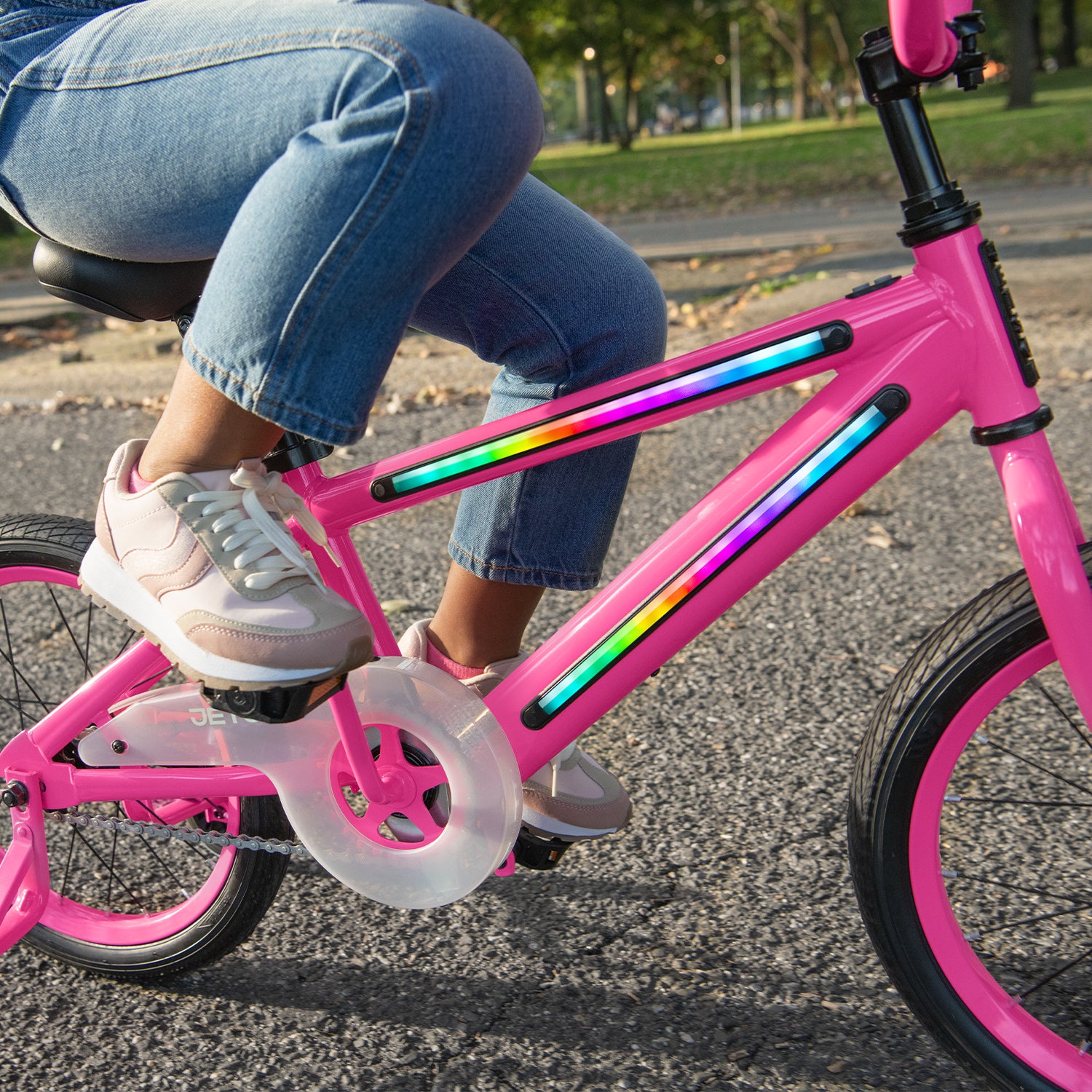Light Rider 16 - LED Illuminated Kids Bicycle with Flashing Wheels | Safe & Fun Night Riding Bike for Boys & Girls | Perfect for Neighborhood Cruising & Evening Adventures
