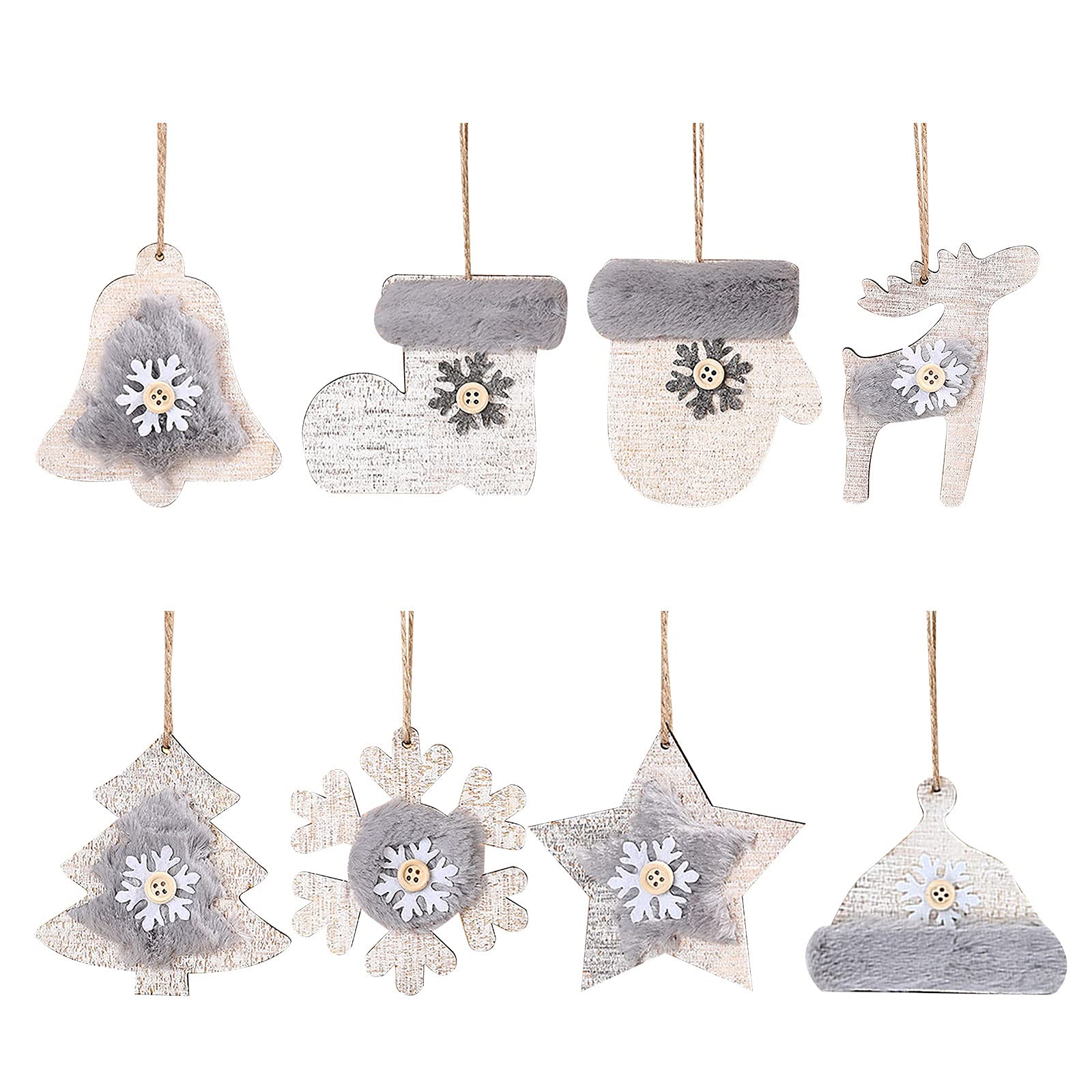 2023 DIY Christmas Ornaments & Decorations Set - Handmade Wooden Plush Pendants for Tree, Home, Indoor & Outdoor Holiday Party Decor - Perfect Gift for Christmas Festivities
