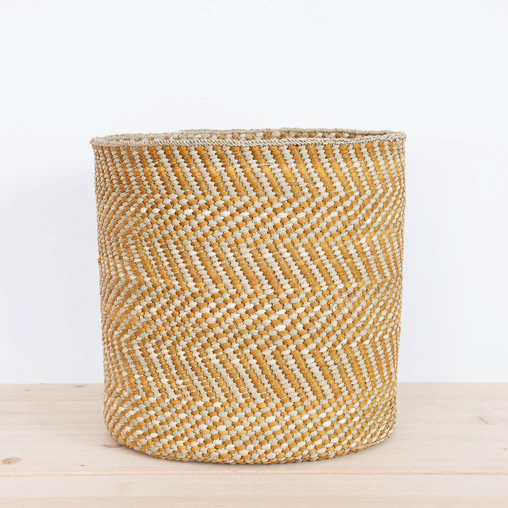 Milulu Reed Storage Basket - Natural Woven Organizer for Home, Office & Nursery | Perfect for Laundry, Toys, Blankets & Decor