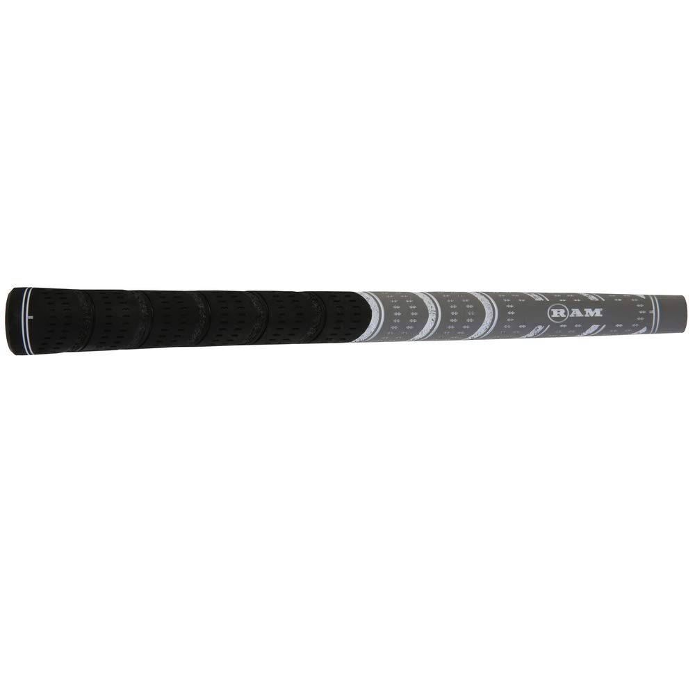 Ram Golf FX Golf Grip Mens Midsize Black/Grey 7 Pack - Perfect for Enhanced Control and Comfort on the Course