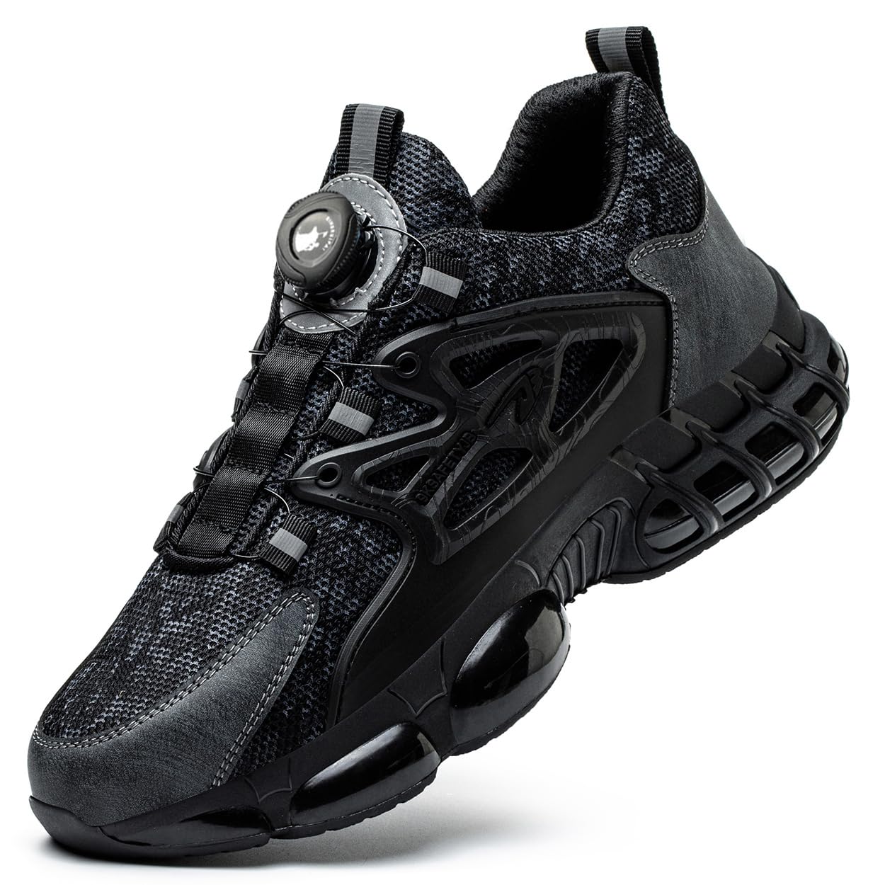 Steel Toe Work Shoes for Men & Women - Lightweight Safety Sneakers with Non-Slip & Puncture Proof Design - Perfect for Construction, Warehouse & Industrial Work