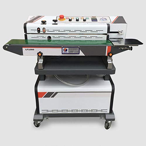 Automatic Continuous Sealing Machine with Nitrogen Flushing | Vacuum Packaging Machine with Date Coder for Food Preservation | Ideal for Meat, Cheese & Snacks Packaging in Commercial Kitchens