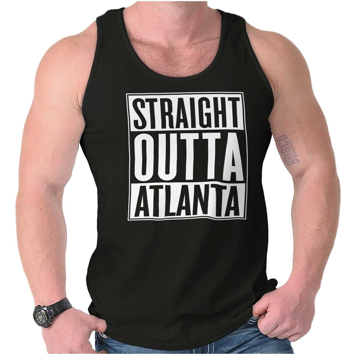 Straight Outta Atlanta Georgia Graphic Tank Top for Men & Women - Casual Streetwear, Summer Outfits, Gym & Lounge Wear