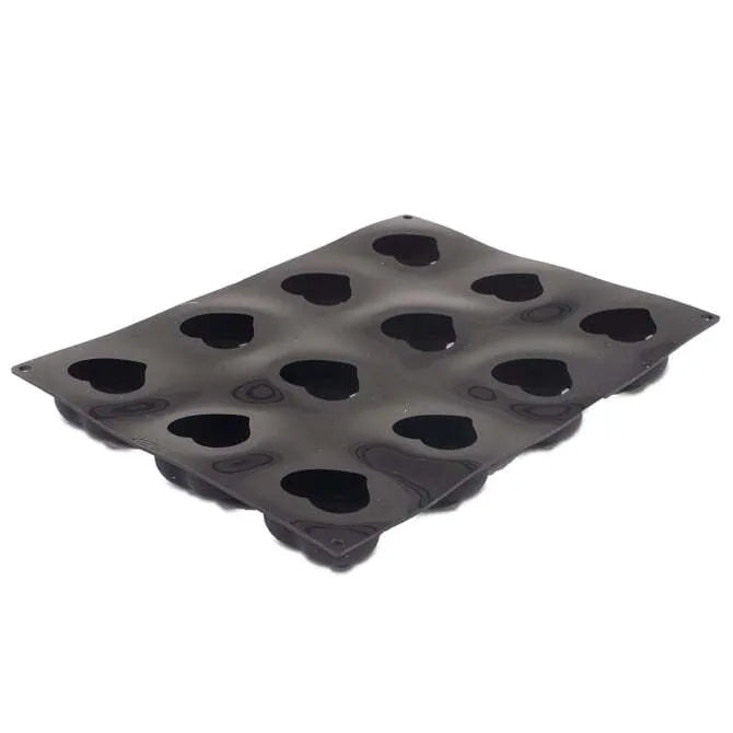 Pavoflex 12 Cavity Silicone Heart Passion Mold - Perfect for Baking, Chocolate, Candies, Soap & DIY Crafts