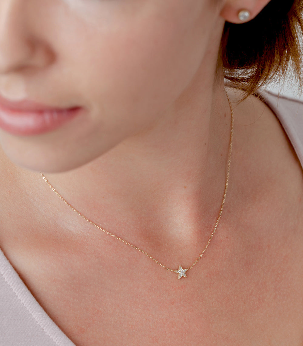 Shooting Star Necklace for Women - Dainty Gold Plated Celestial Pendant Jewelry - Perfect Gift for Birthday, Anniversary & Valentine's Day - Elegant Everyday Wear & Special Occasions