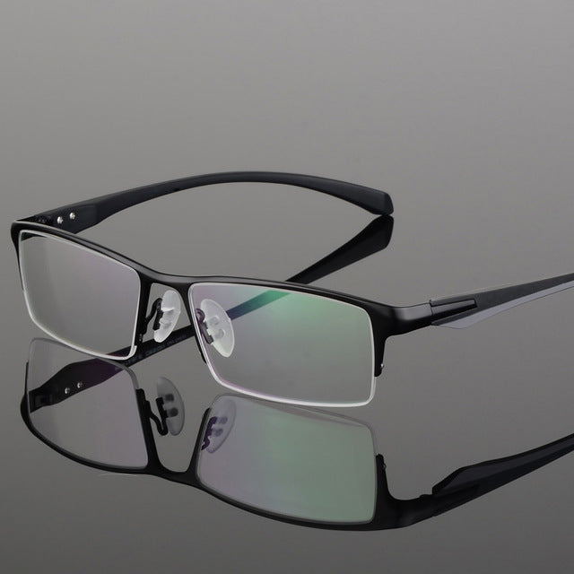 Bclear Men's Titanium Alloy Eyeglasses - Lightweight Flexible Frames with IP Electroplating, Full Rim & Half Rim Options for Work, Reading & Daily Wear
