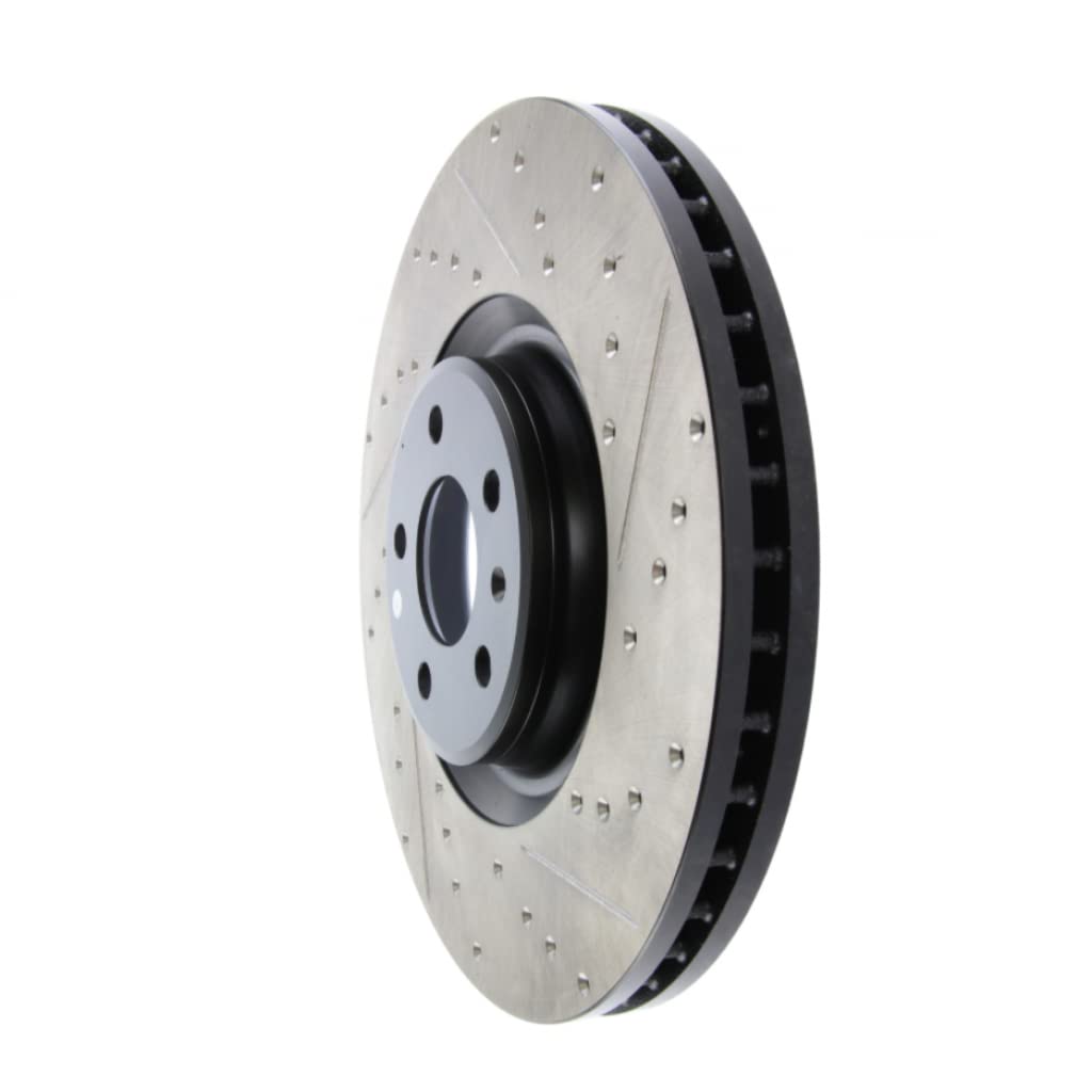 StopTech Performance Brake Rotors for Audi A8 Quattro 2013-2018 - Slotted & Drilled Sport Rotors (127.33134L) | Enhanced Braking for High-Speed Driving & Track Use