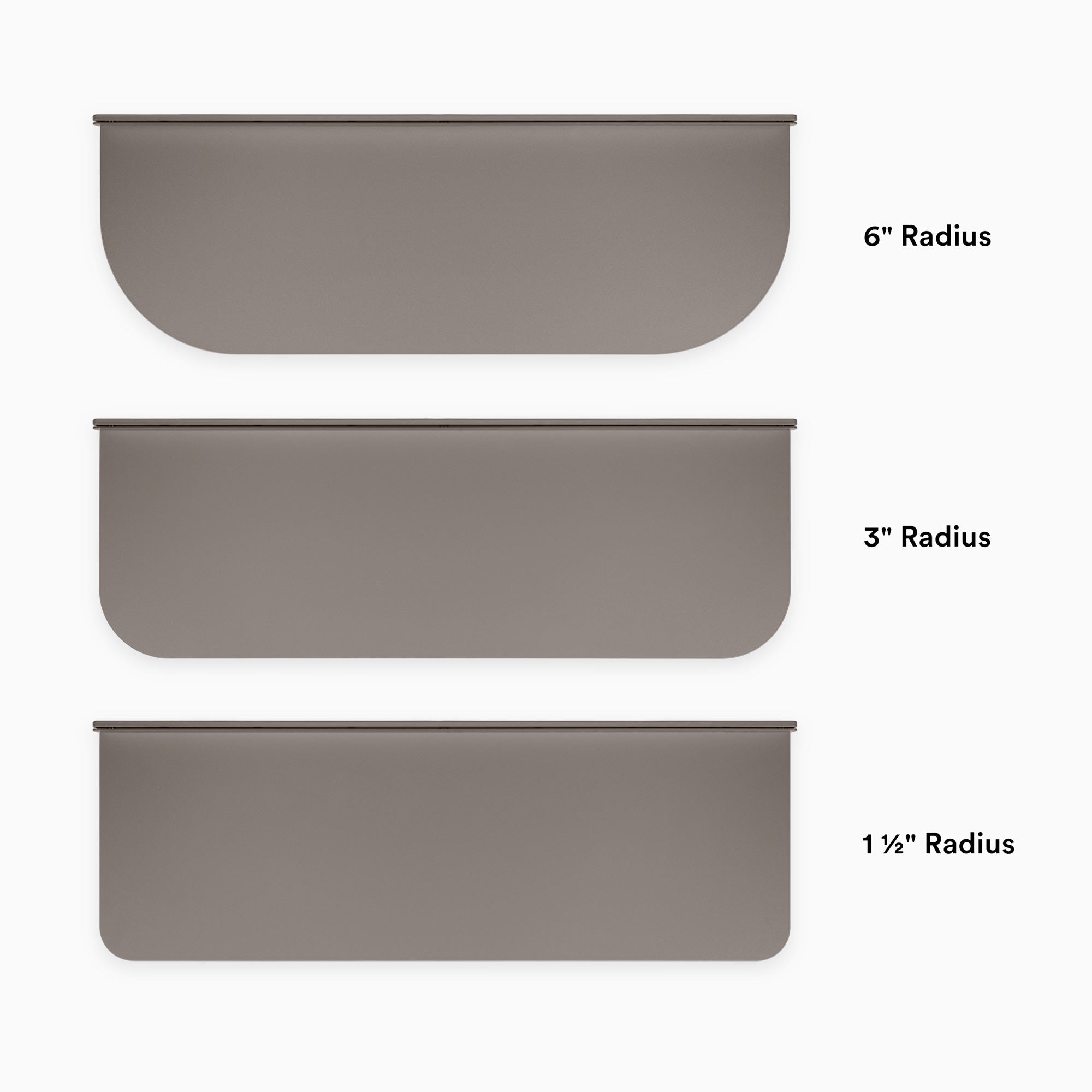 Tromso RADius FM1 Steel Floating Shelf - Modern Wall Mounted Shelf for Living Room, Kitchen, Bathroom - Durable & Stylish Storage Solution for Home Decor