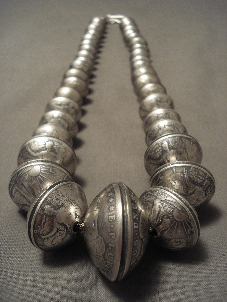 Authentic Navajo Native American Silver Necklace - 423g Hand-Tooled Sterling Silver Jewelry for Women & Men | Perfect for Boho, Western, and Festival Outfits