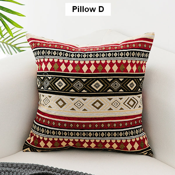 Bohemian Geometric Chenille Throw Pillow for Couch - Soft Decorative Sofa Pillows for Living Room, Bedroom - Perfect for Home Decor and Cozy Comfort