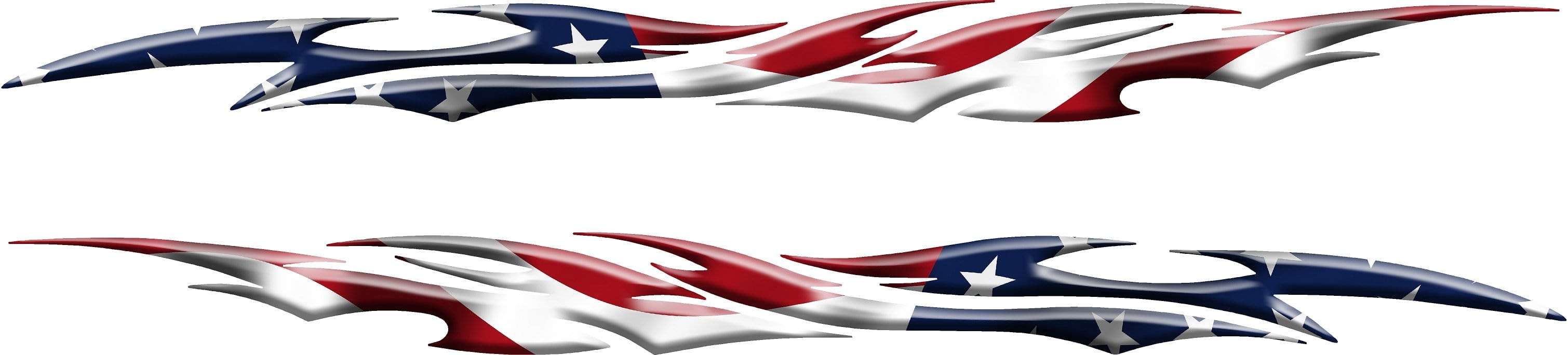 American Flag Flames Car & Truck Vinyl Graphics Kit - Patriotic Decal Stickers for Vehicle Windows, Bumpers & Body - Perfect for 4th of July, Veterans Day & Car Shows