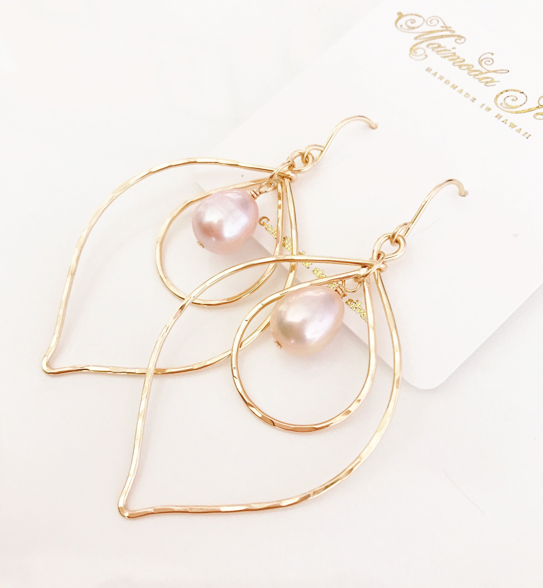 Pink Pearl Earrings for Women - Elegant Kina Style Dangle Earrings (E338) - Perfect for Weddings, Parties & Special Occasions