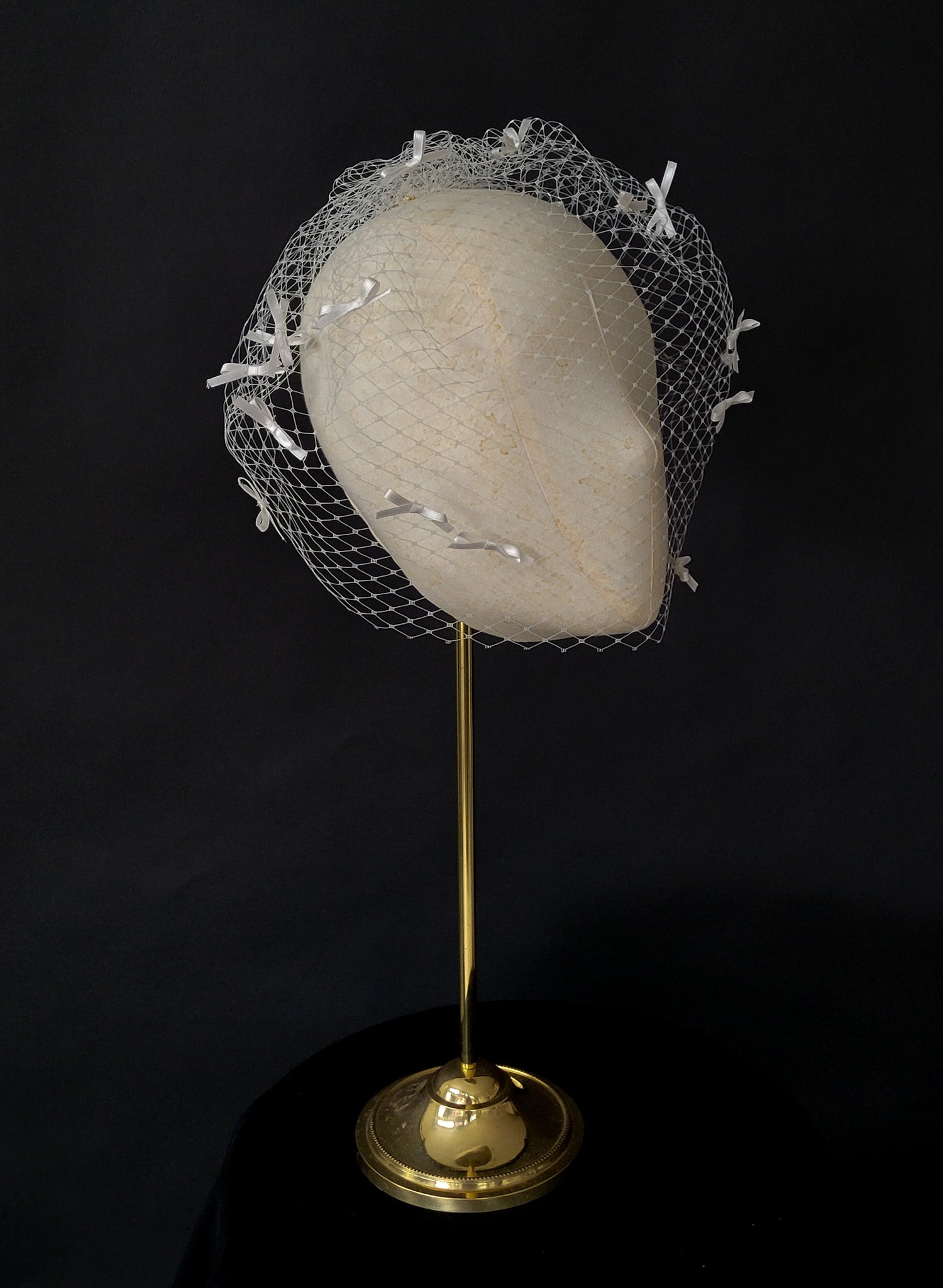 Elegant Coquette Silk Bow Birdcage Veil - Style #2527 | Vintage-Inspired Wedding Accessory for Brides, Tea Parties & Special Occasions