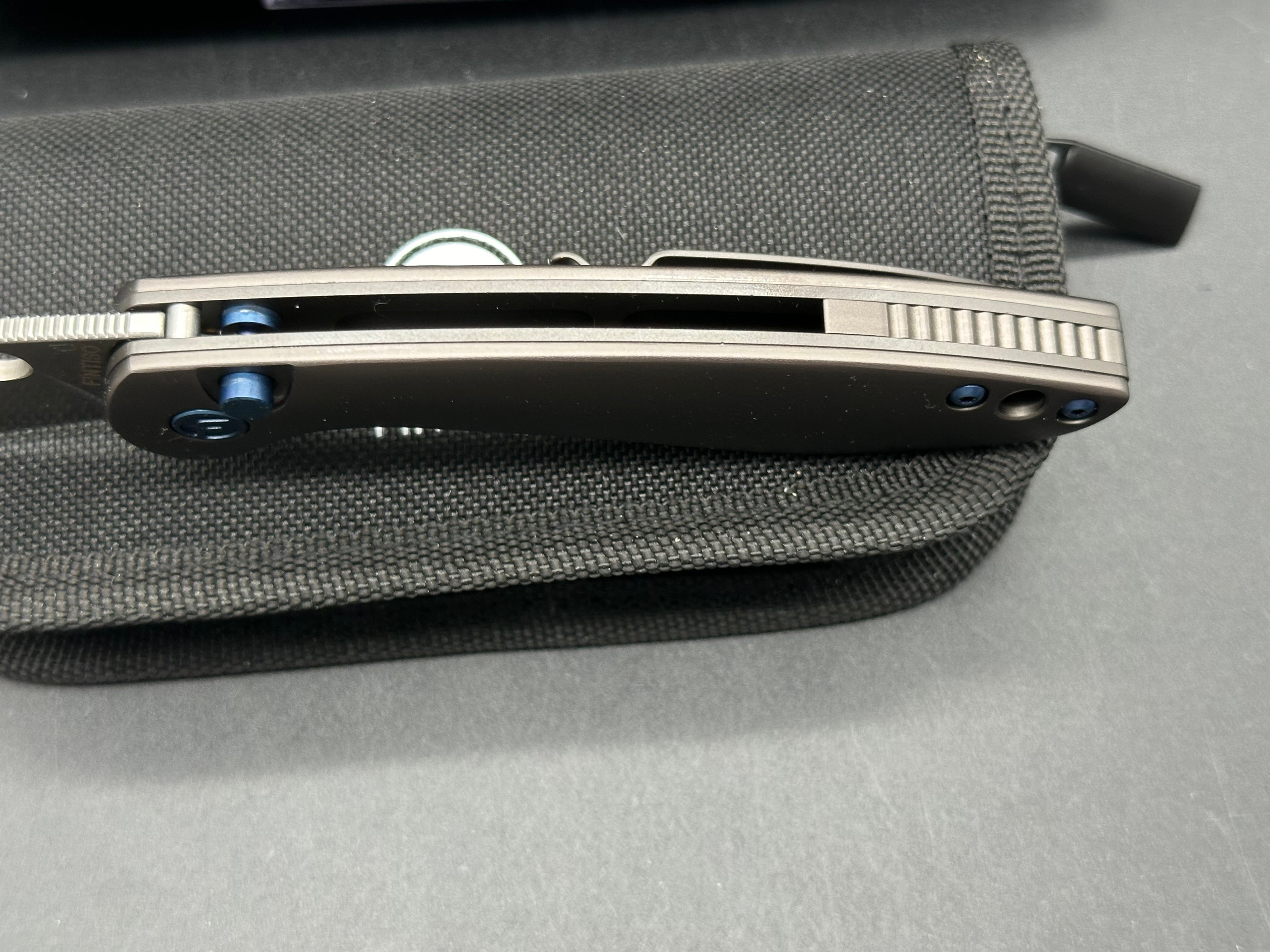 FINTISO COBRA Grey Aluminum Alloy Pocket Knife - 3.1
