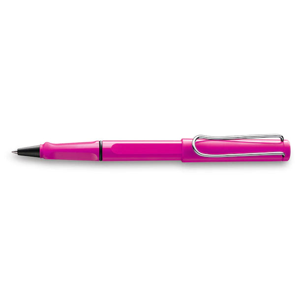 Lamy Safari Rollerball Pen - Pink Ink Refillable Writing Pen for Students, Office & Journaling | Smooth Writing Experience for Notes, Letters & Creative Work