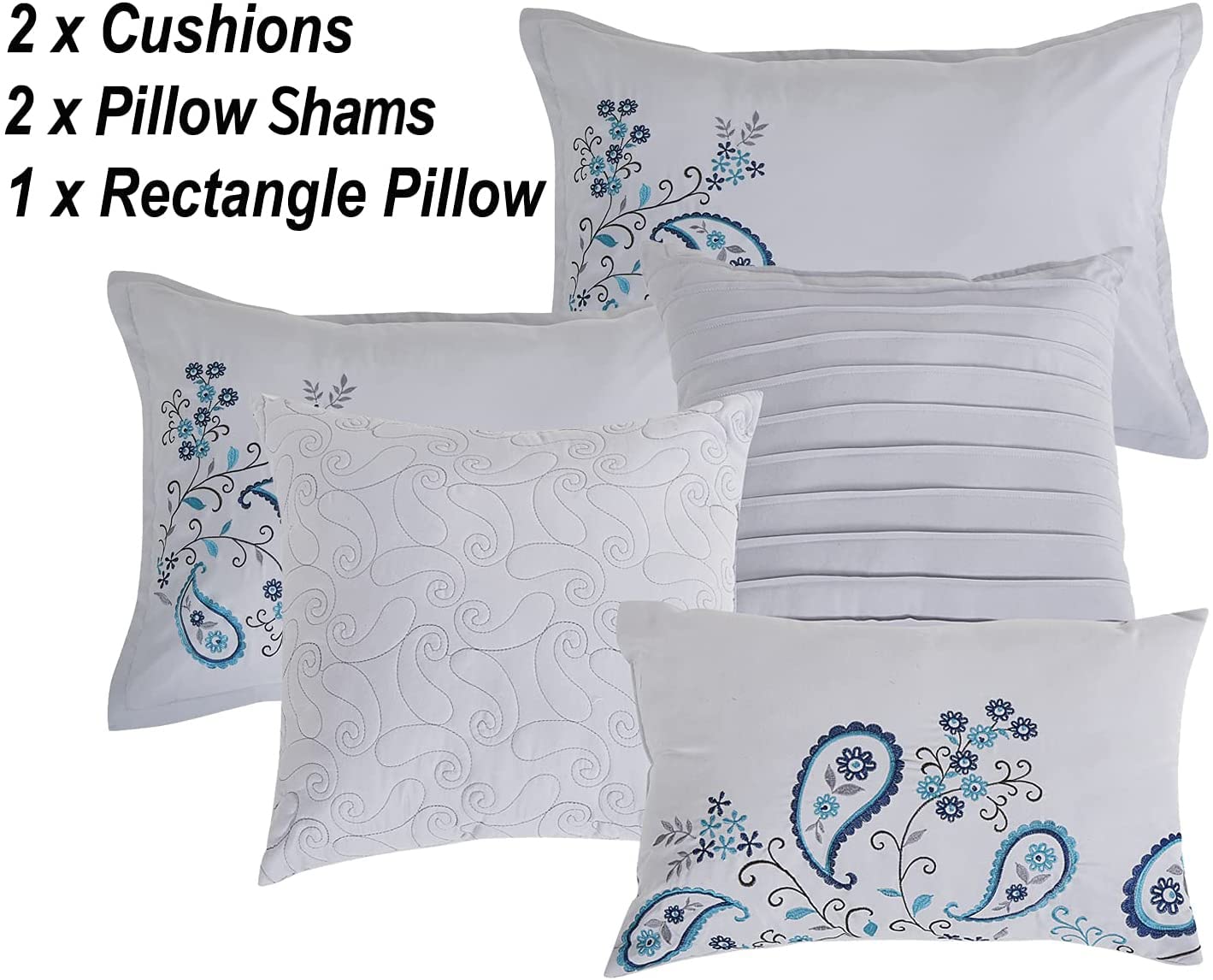Premium MERRY HOME California King Size Bed in a Bag Comforter Set - 7 Piece All-Season Soft Bedding (400GSM) for Luxurious Comfort | Perfect for Master Bedrooms, Guest Rooms & Vacation Homes
