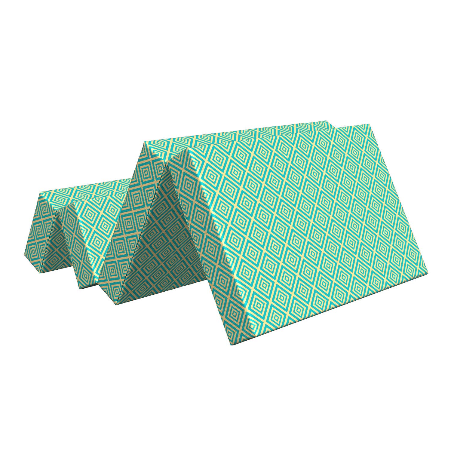 Ambesonne Art Deco Foldable Mattress - Geometric Contemporary Design, 74.8