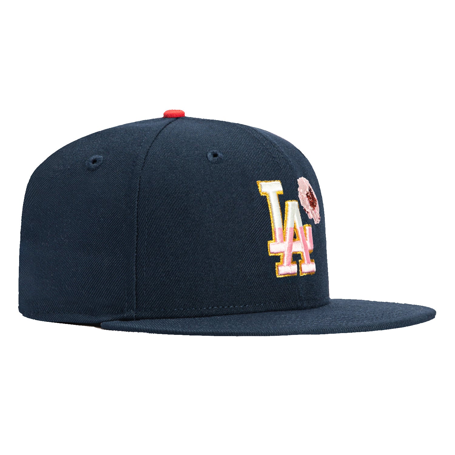New Era 59Fifty Los Angeles Dodgers Snapback Baseball Cap - Navy Blue Adjustable Fitted Hat for Men & Women - Perfect for Baseball Games, Sports Events and Streetwear Fashion