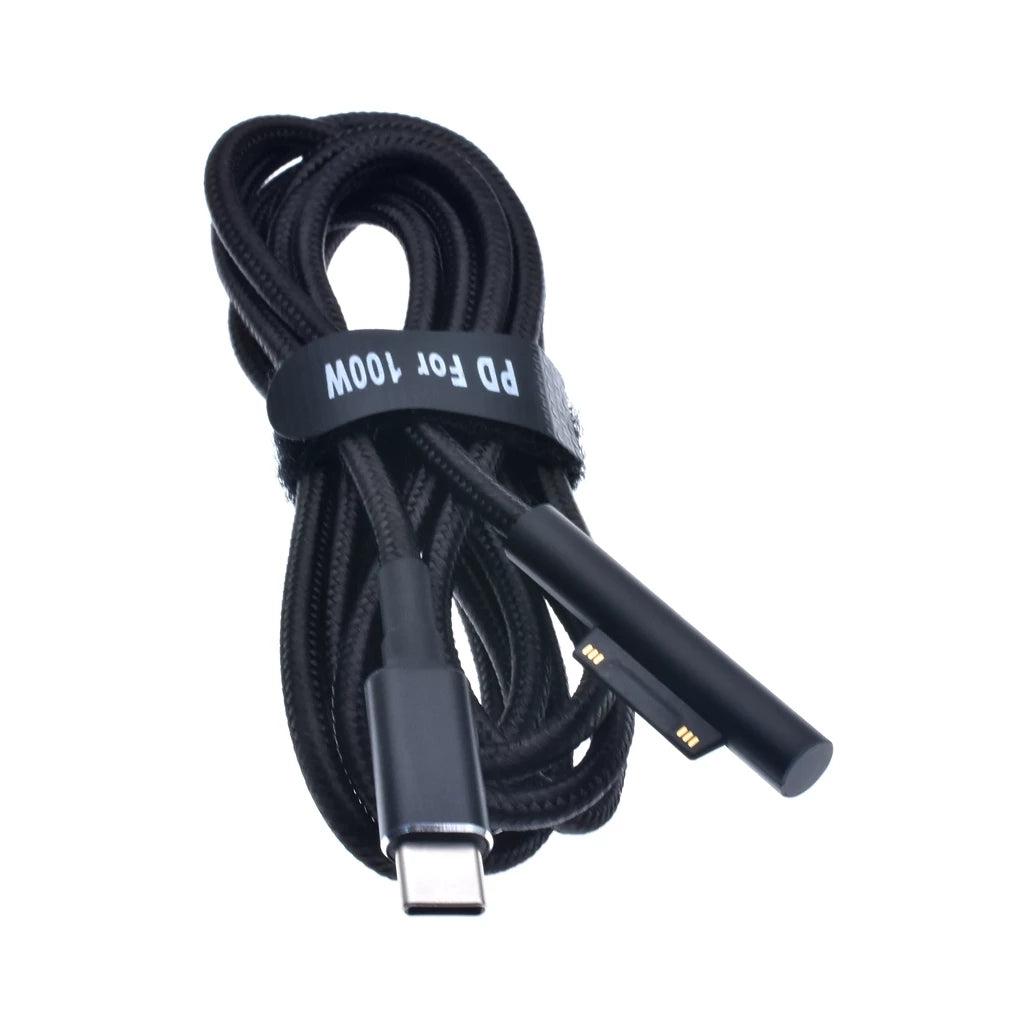 Premium USB C to Surface Charger Cable - Fast Charging & Data Sync for Microsoft Surface Devices | Perfect for Home, Office & Travel Use
