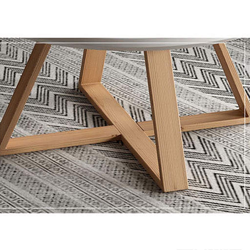 Wooden Round Coffee Table with X Base - Modern Nesting End Table for Living Room, Sofa, Bedside | Perfect for Home Office, Lounge & Small Space Decor | Sturdy & Stylish Accent Furniture