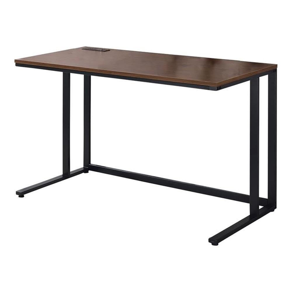 Furniture of America Nillaine Black Wood Writing Desk with USB Port - Perfect for Home Office, Study Room & Small Spaces