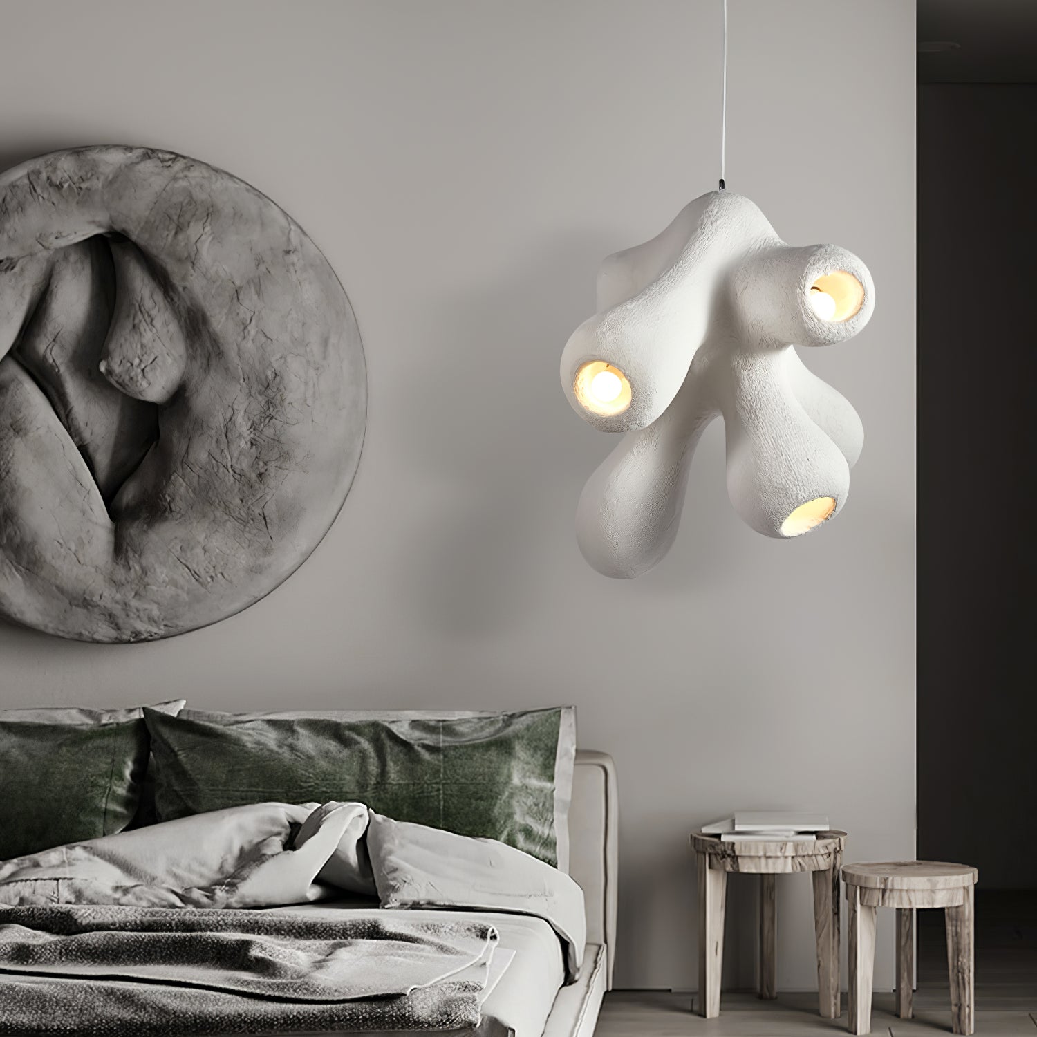Fertility Pendant Lamp - Modern Boho Hanging Light for Bedroom, Nursery & Meditation Space | Fertility Symbol Home Decor for Positive Energy & Spiritual Healing