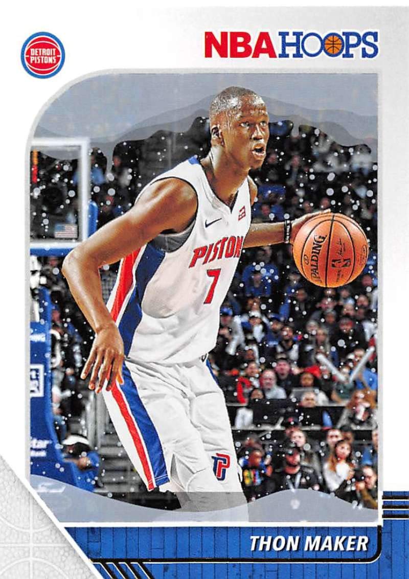 2019-20 Panini Hoops Winter #58 Thon Maker Detroit Pistons NBA Basketball Trading Card - Collectible Sports Memorabilia for Fans & Card Enthusiasts