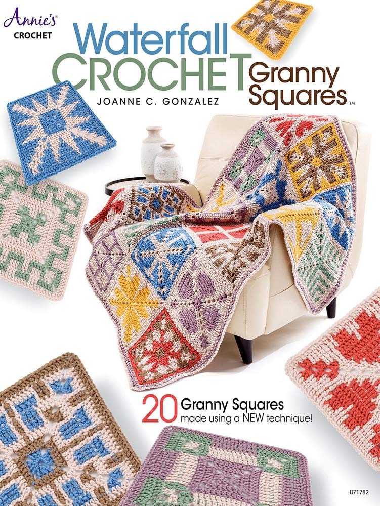 Waterfall Crochet Granny Squares - Premium Handmade Crochet Patchwork for Blankets, Bags & Home Decor | DIY Yarn Craft Kit for Beginners