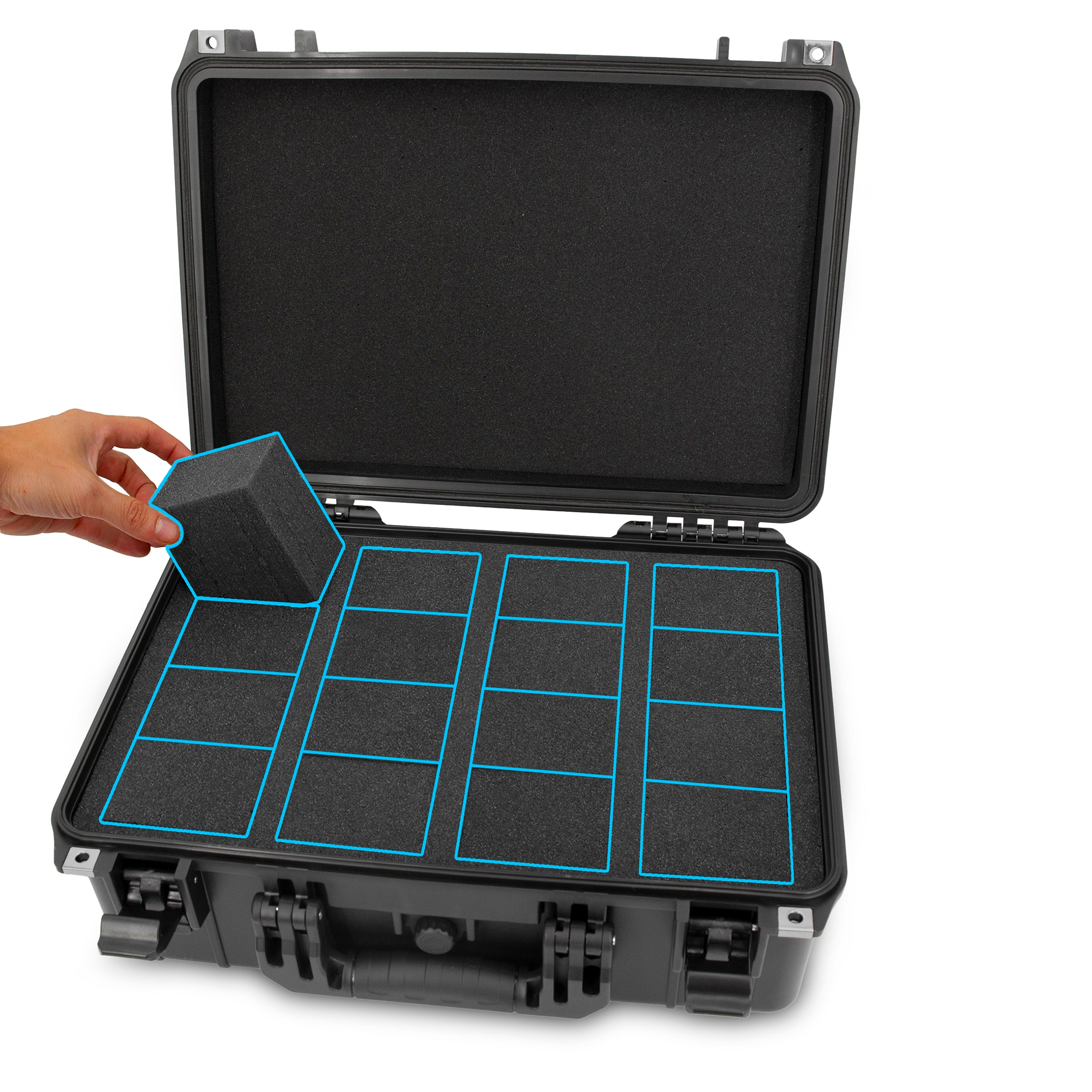 CASEMATIX Graded Card Case - Waterproof Storage Box for 120+ BGS PSA FGS Graded Sports Trading Cards | Perfect for Collectors, Display & Protection of Valuable Trading Card Collections
