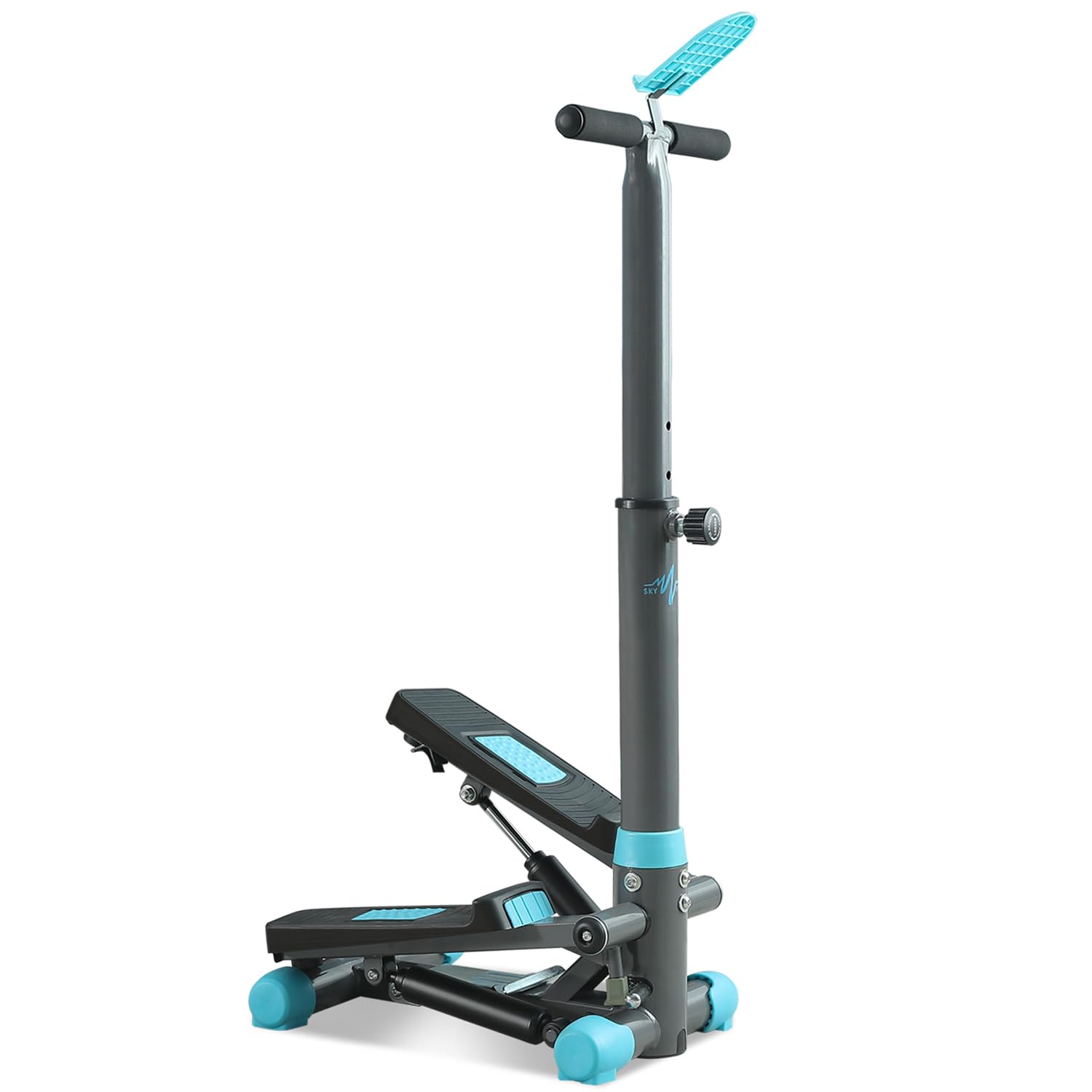 Stepper Machine for Home Workout - Portable Stepper Exercise Equipment for Fitness, Cardio & Leg Training - Compact Design for Apartments, Living Rooms, Bedrooms & Offices (Grey with Blue, Model SFSH100-A) - Perfect for Home Gym, Office Breaks & Low-Impact Workouts