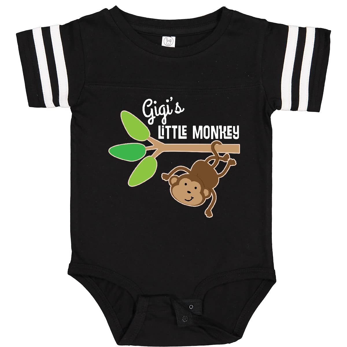 Inktastic Gigi's Little Monkey Grandchild Baby Bodysuit - Cute Infant Onesie for Newborns & Toddlers - Perfect Gift for Grandparents Day, Baby Showers & Family Photos